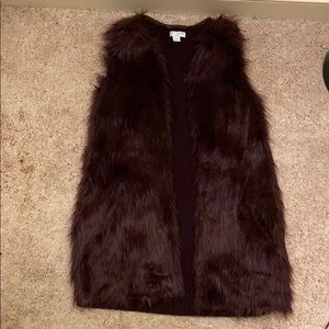 Faux fur vest